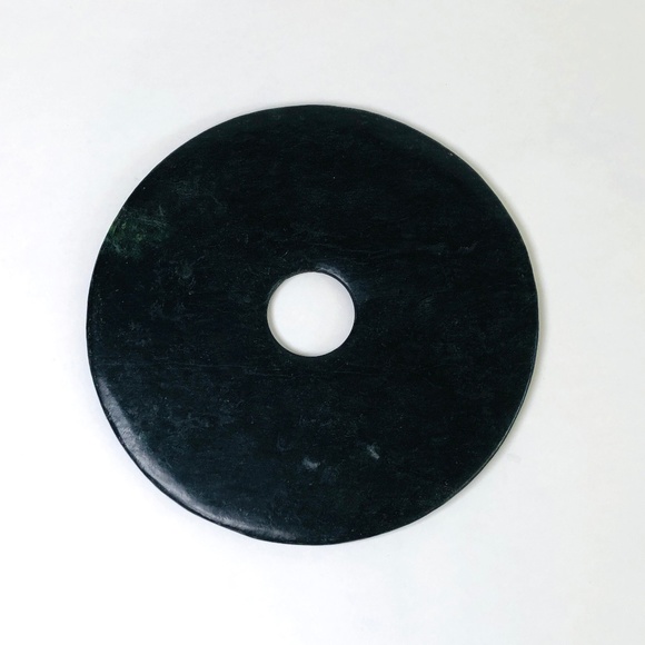 Vintage Chinese Bi Disk - Marble with Stand - Picture 7 of 9